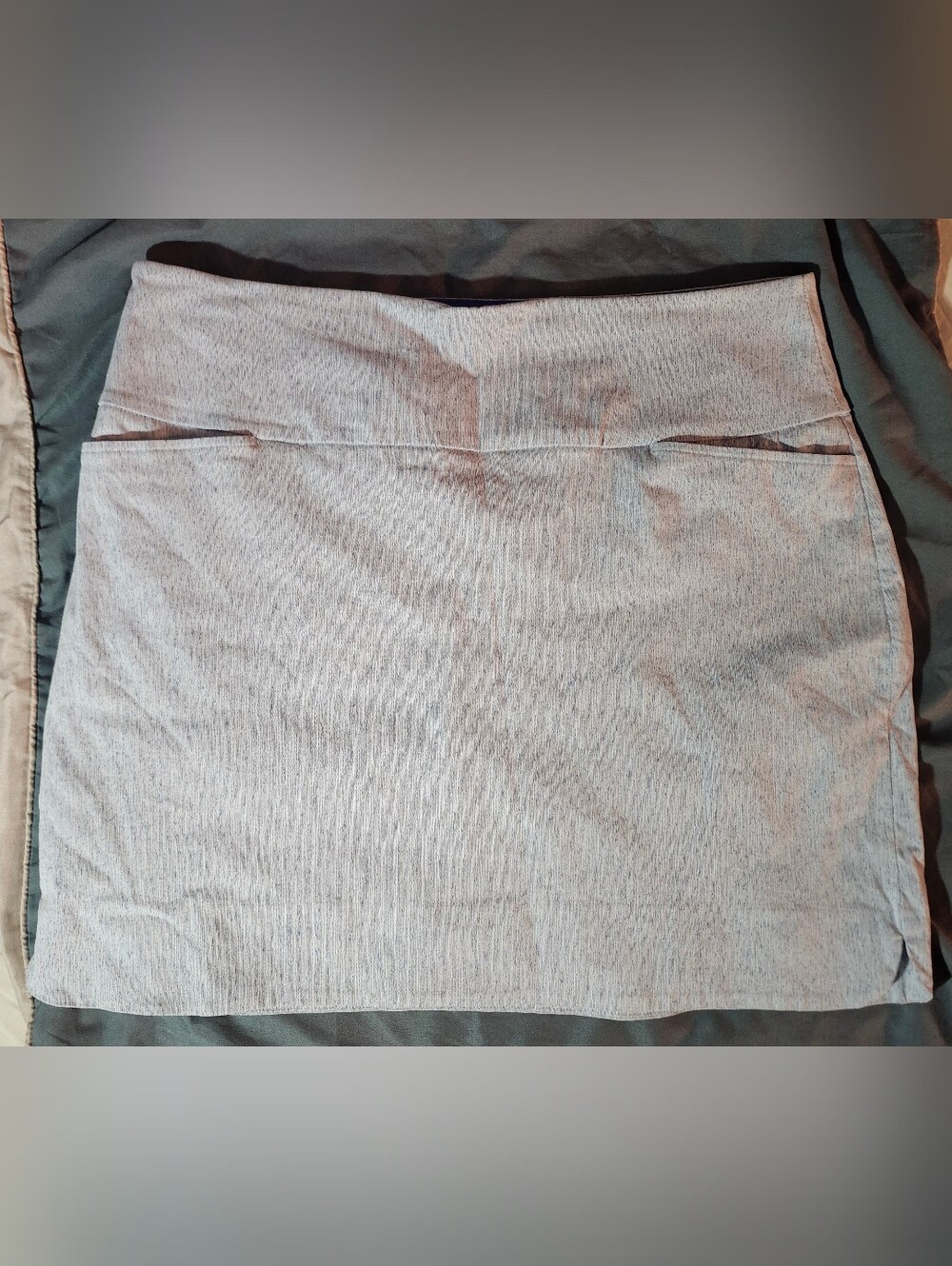 S.C. & Co. Light Gray Mini Skirt with Subtle Texture